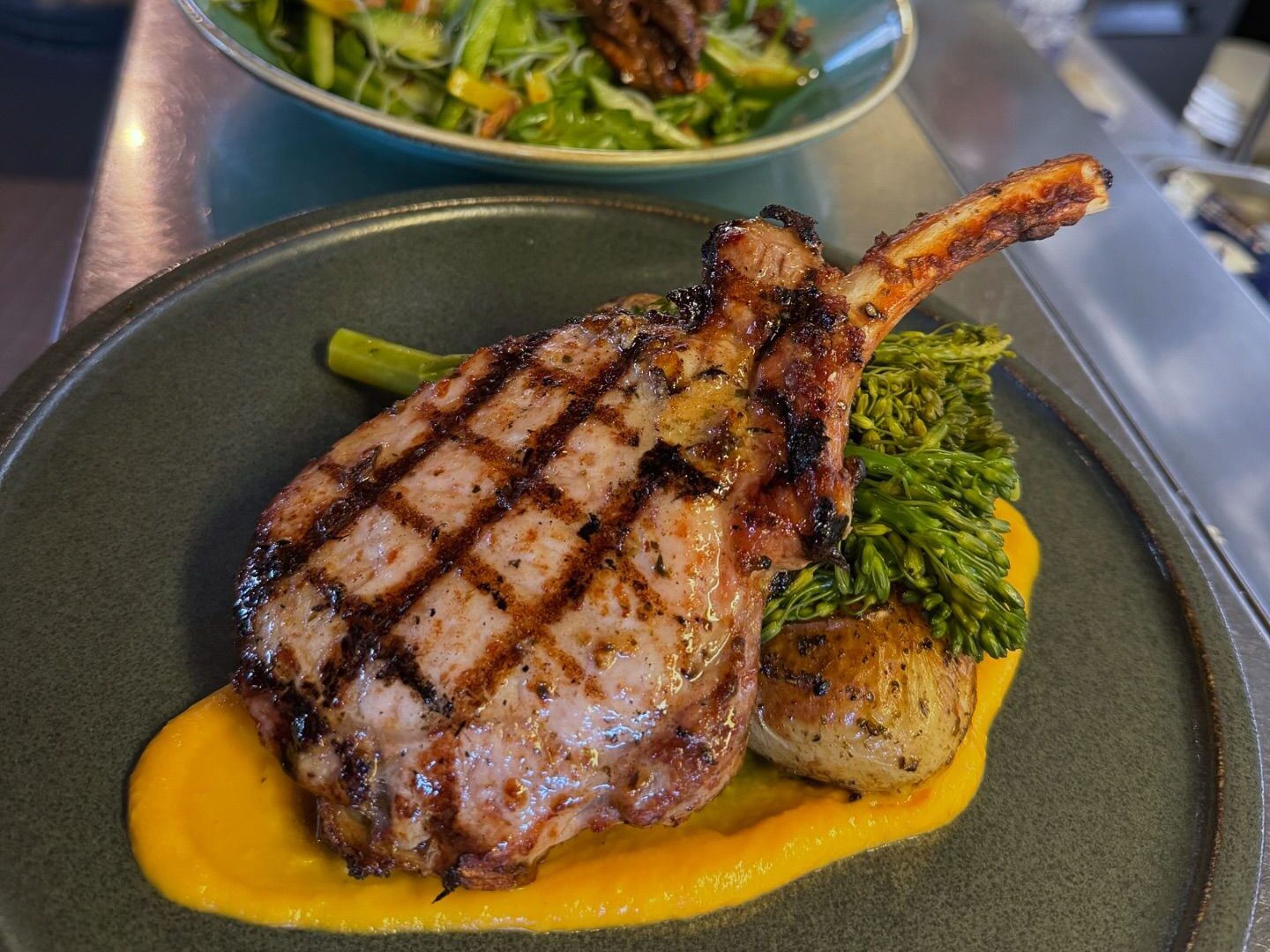 A perfectly grilled steak served at Boston Brewing, a hearty option for footy fans