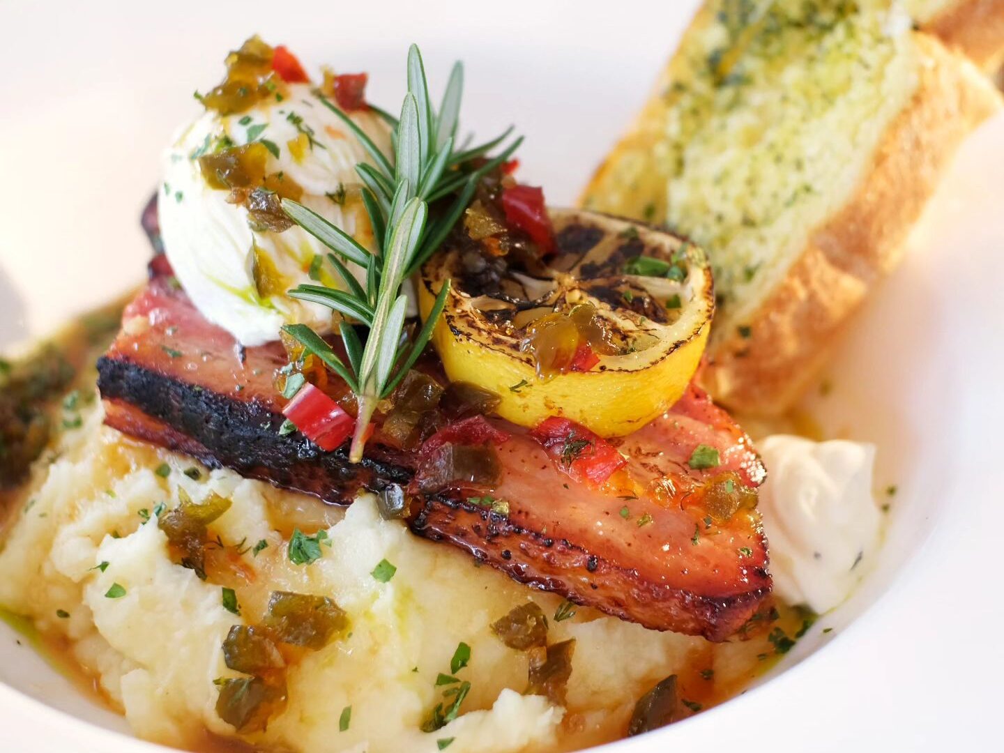 A beautifully plated breakfast dish at Harvest Espresso in Victoria Park, perfect for a pre-footy meal.